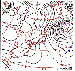 地上天気図（冬）