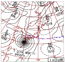 地上天気図(梅雨)