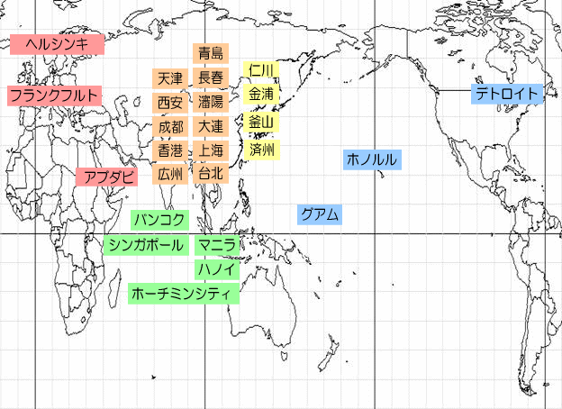 ご覧になりたい地名をクリックして下さい