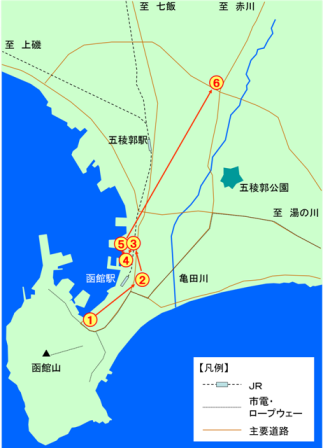 観測場所の変遷地図