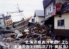 北海道南西沖地震の被害（奥尻島）