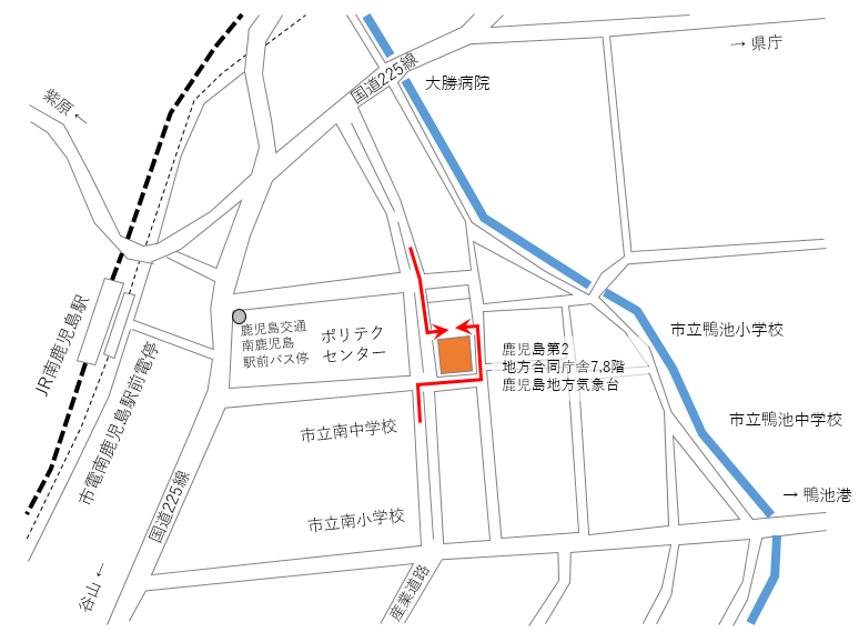 気象台周辺地図