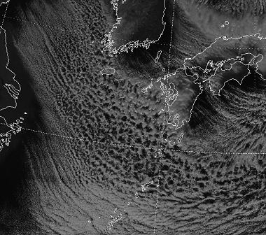 2010年12月31日12時の気象衛星画像