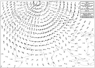 風・気温予想図