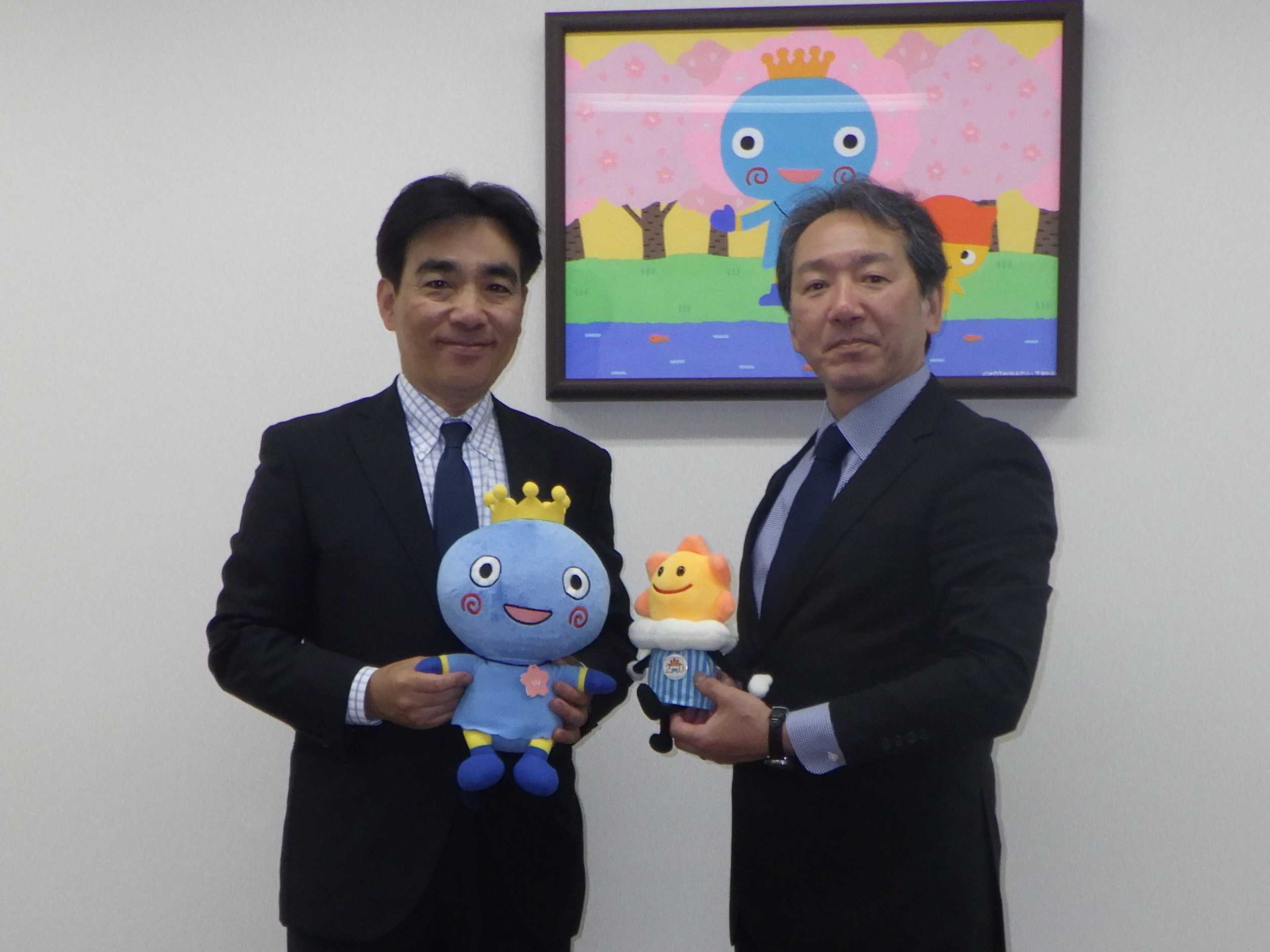 石井市長と気象台長