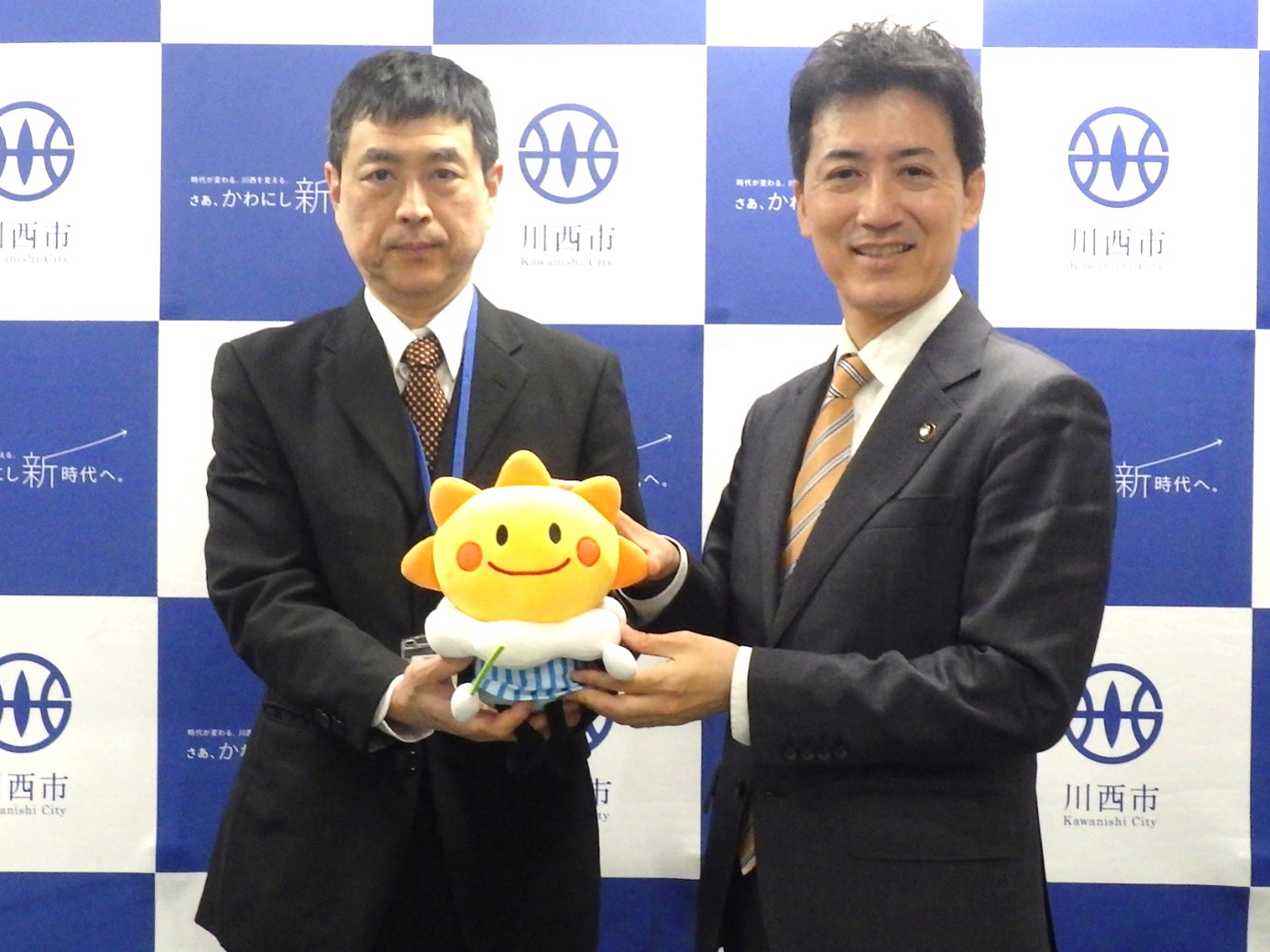 越田市長と気象台長