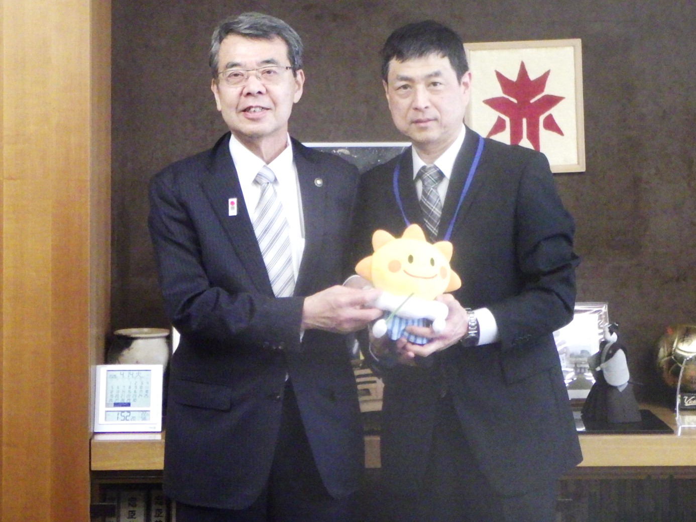 牟礼市長と気象台長