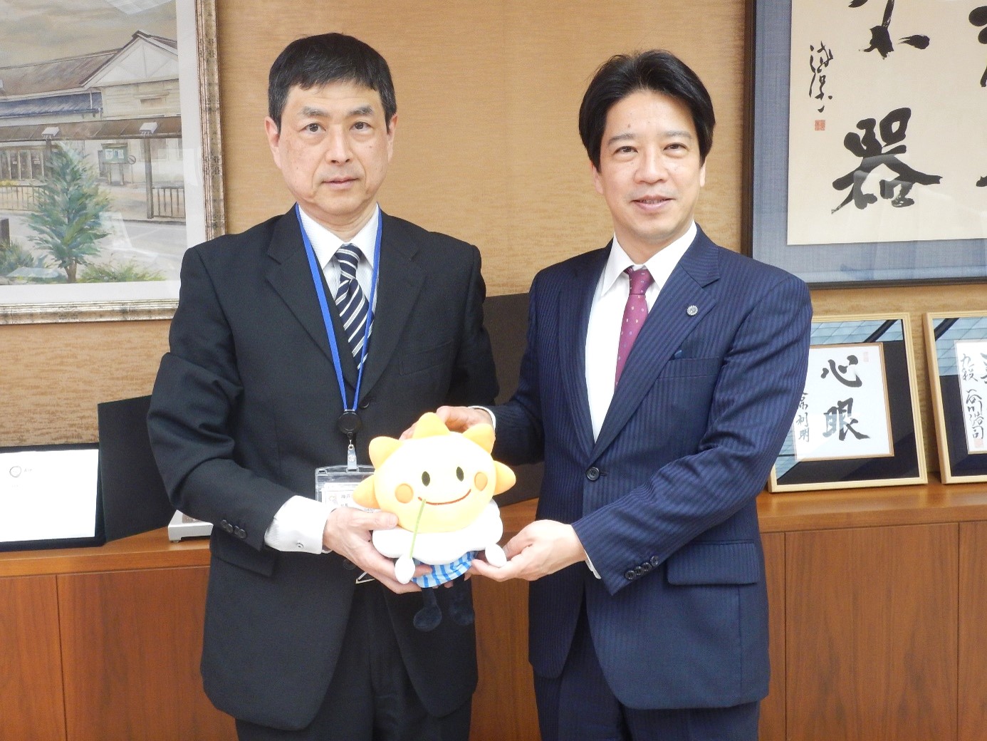 岡田市長と気象台長