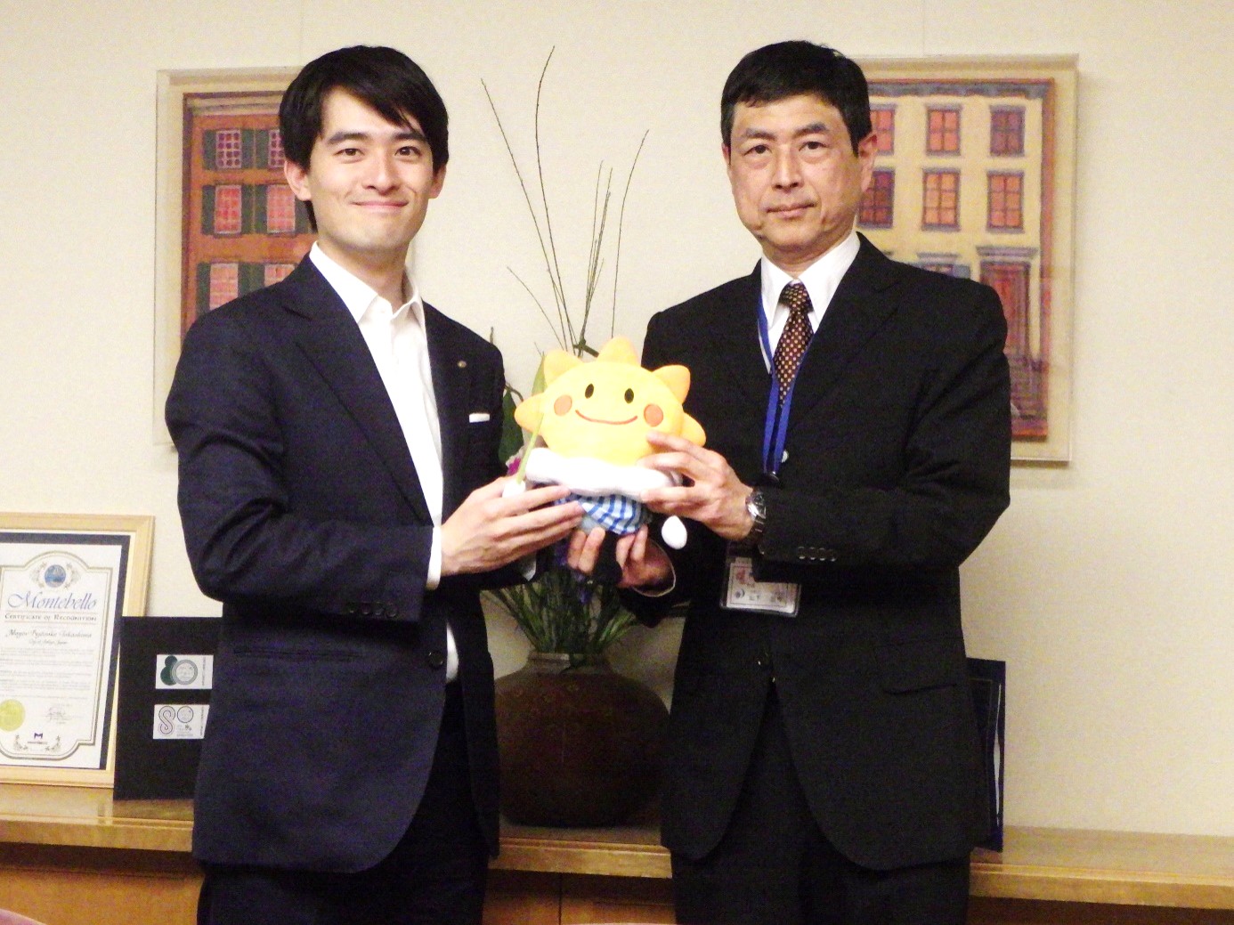髙島市長と気象台長