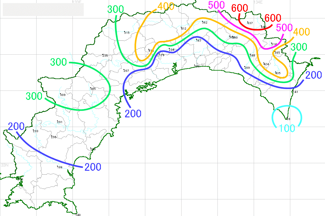 雨量分布図