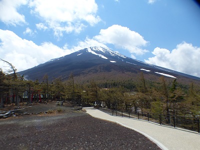 富士山の積雪状況の調査