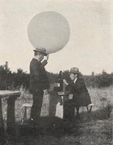 測風気球観測の写真