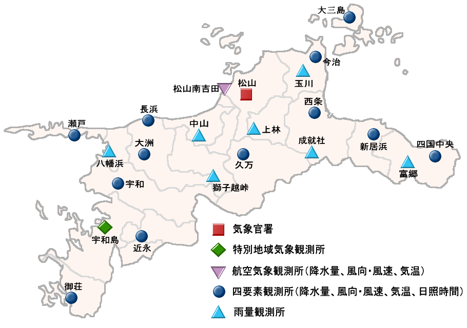 県内アメダス配置図