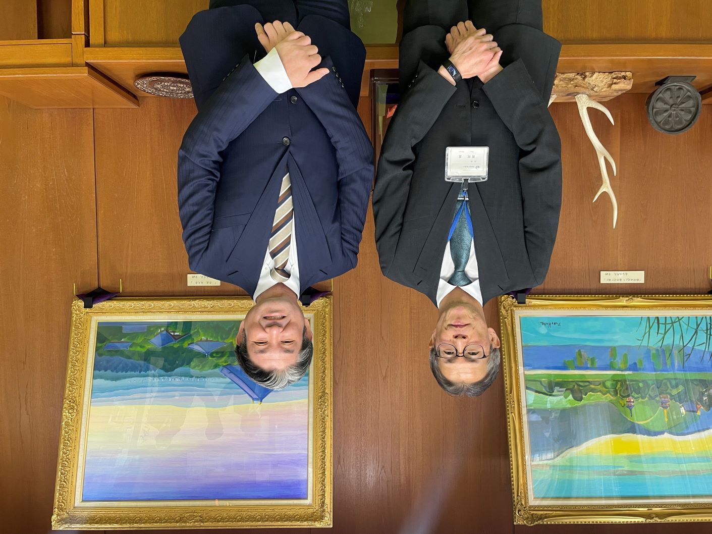 仲川市長と気象台長