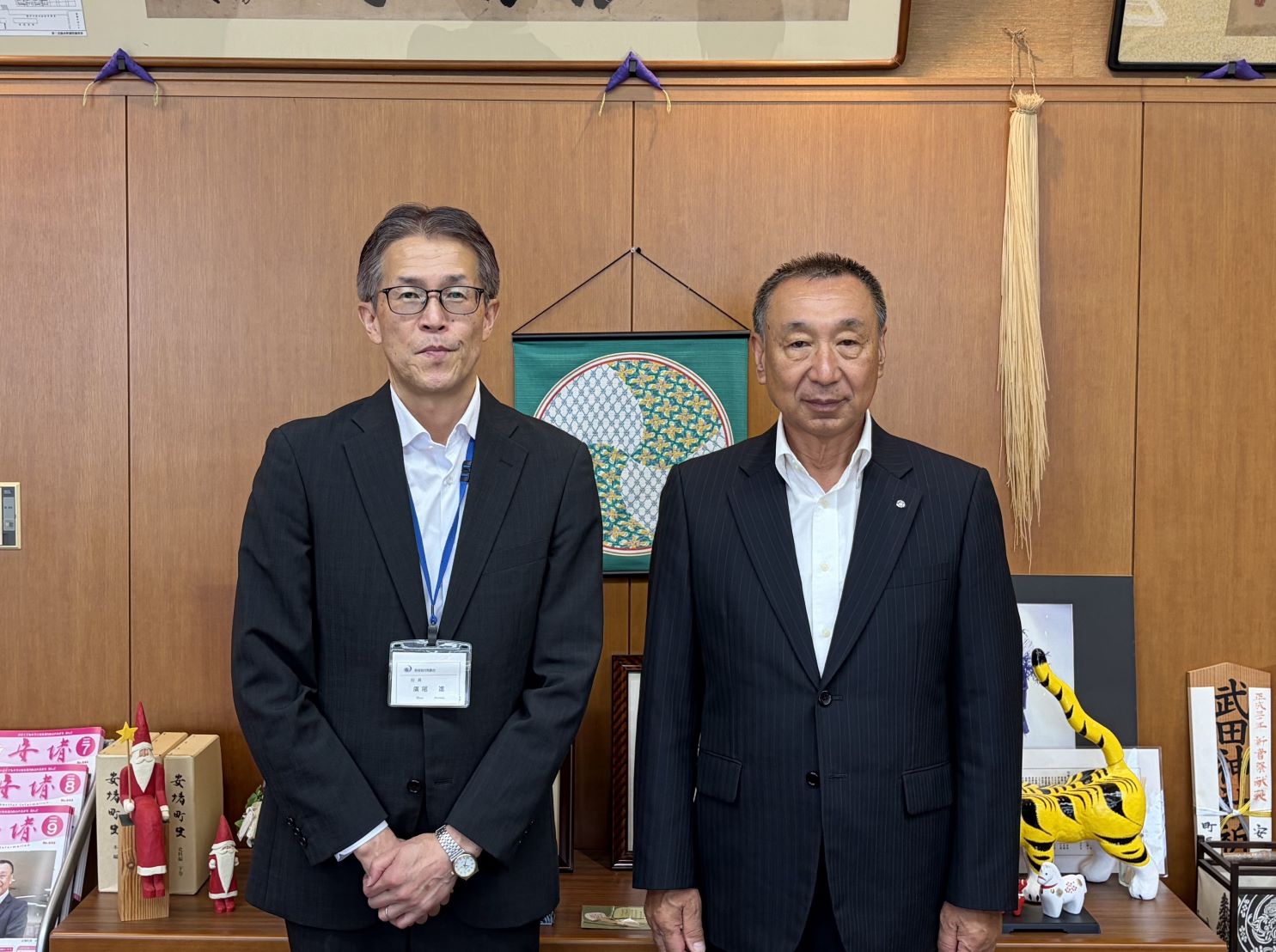 近藤町長と気象台長