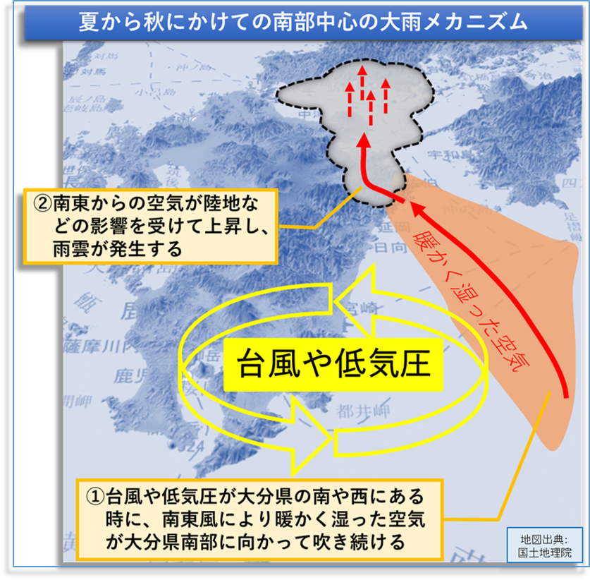 南東風パターンのイメージ