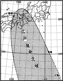 広戸風発生域