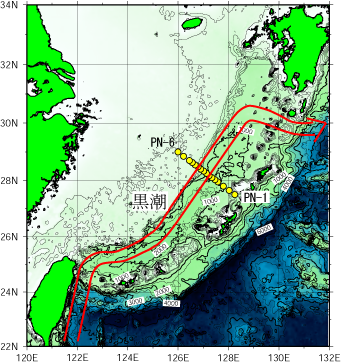 PN線の観測点位置図