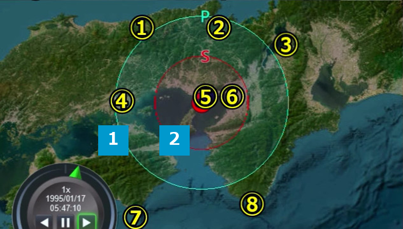 動画中の地図の説明