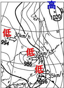 2007年5月25日　21時の天気図