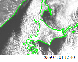 2009年2月1日の12:40の衛星画像