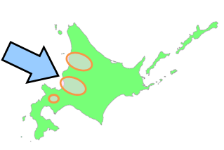 西北西の風で雪が多くなる地域