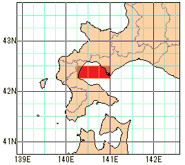 内浦湾の再解析値の海域図