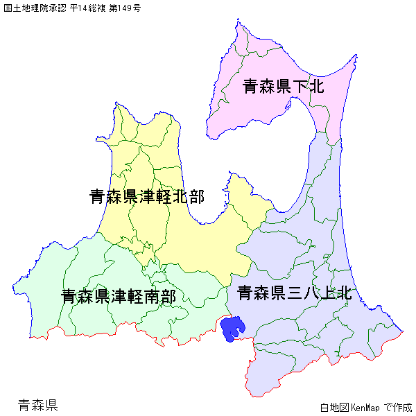 青森県の震度の地域名称