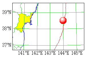 869年7月13日の地震の震央