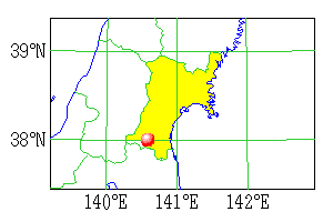 1731年10月7日の地震の震央