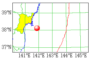 1897年2月20日の地震の震央