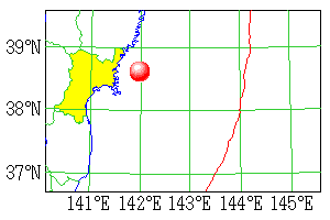 1898年4月23日の地震の震央