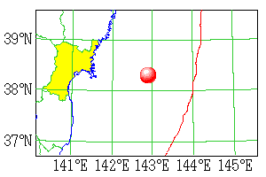 1915年11月1日の地震の震央