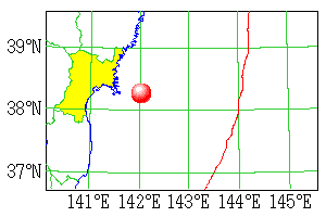 1936年11月3日の地震の震央