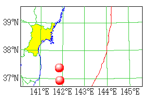 1938年11月5日の地震の震央