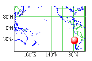 1960年5月23日の地震の震央