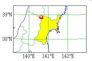 1996年8月11日の地震の震央