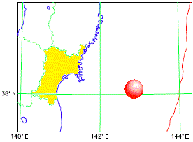 2011年3月11日の地震の震央