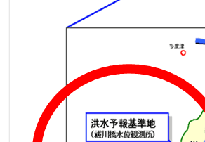 祓川橋水位基準観測所図