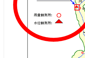 祓川橋水位基準観測所図