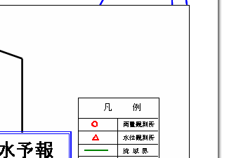 香東川洪水予報実施区域図