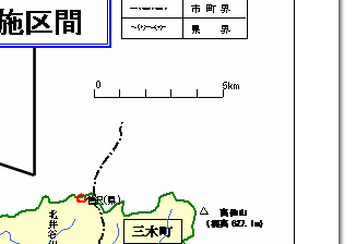 香東川洪水予報実施区域図