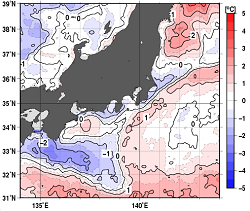 海面水温・海流の診断の図（サンプル）