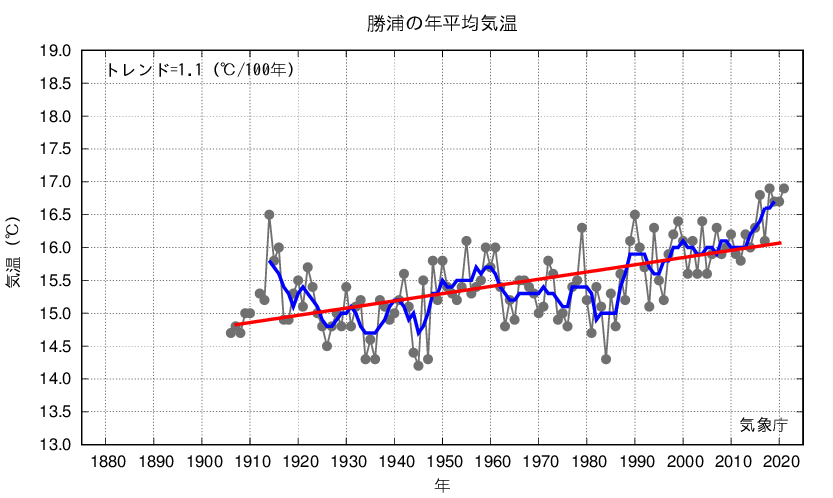 勝浦_年平均気温