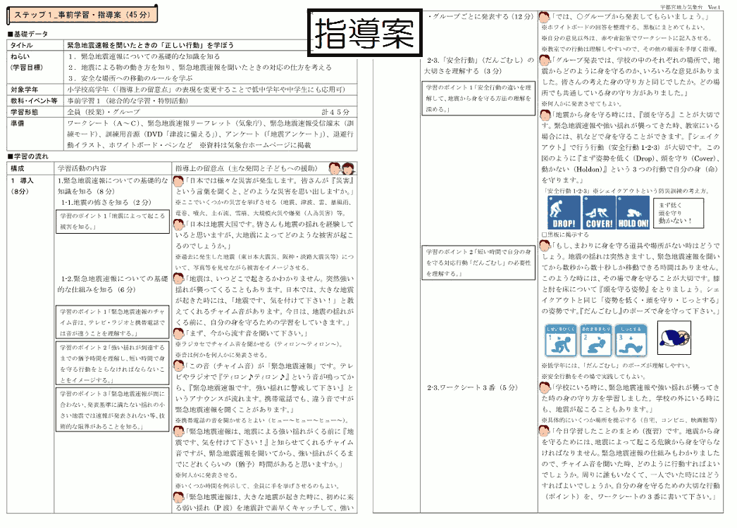 宇都宮地方気象台 地震防災教育