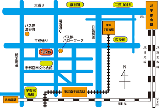 気象台までの地図