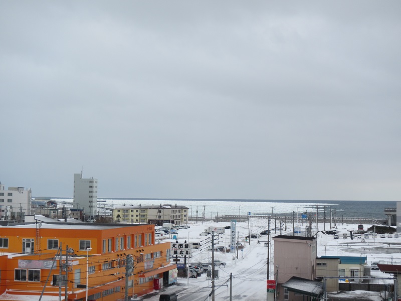 稚内地方気象台から見た流氷の写真2020年3月6日