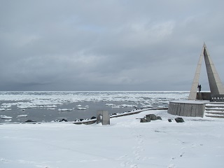 冬の宗谷岬の写真
